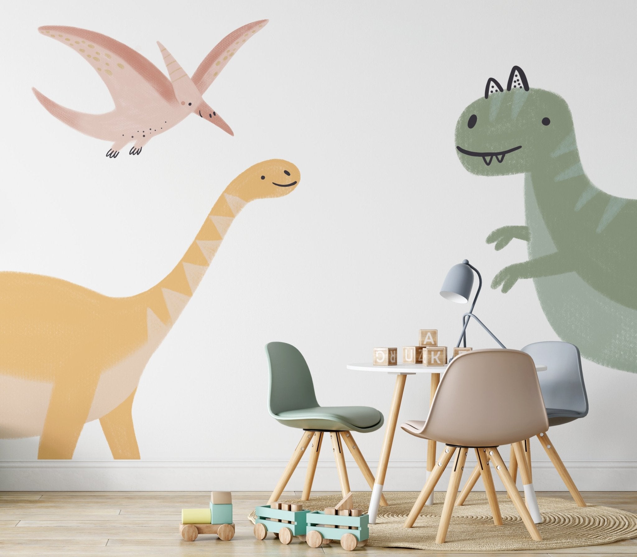 Big Dinosaur T - Rex Pterodactyl – Wall Decal (Home Decor Decals) — removable wall decal by Tiny Tale Prints