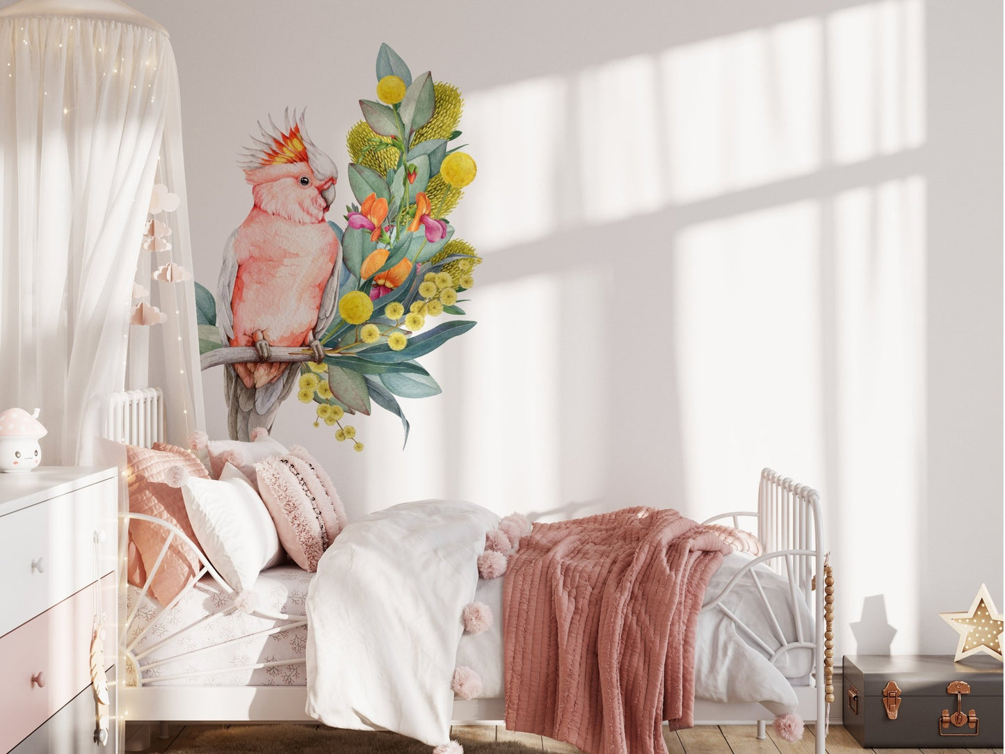 Big - Outback - Pink - Bird () — removable wall decal by Tiny Tale Prints