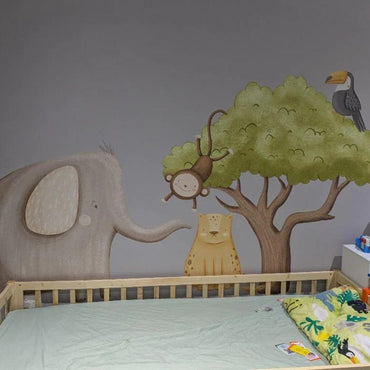 Cheeky Jungle Friends β Wall Decal (Home Decor Decals) β removable wall decal by Tiny Tale Prints.
