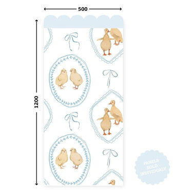 Dandelion Ducklings & Chick — Half Wall Decal (Home Decor Decals) — removable wall decal by Tiny Tale Prints.