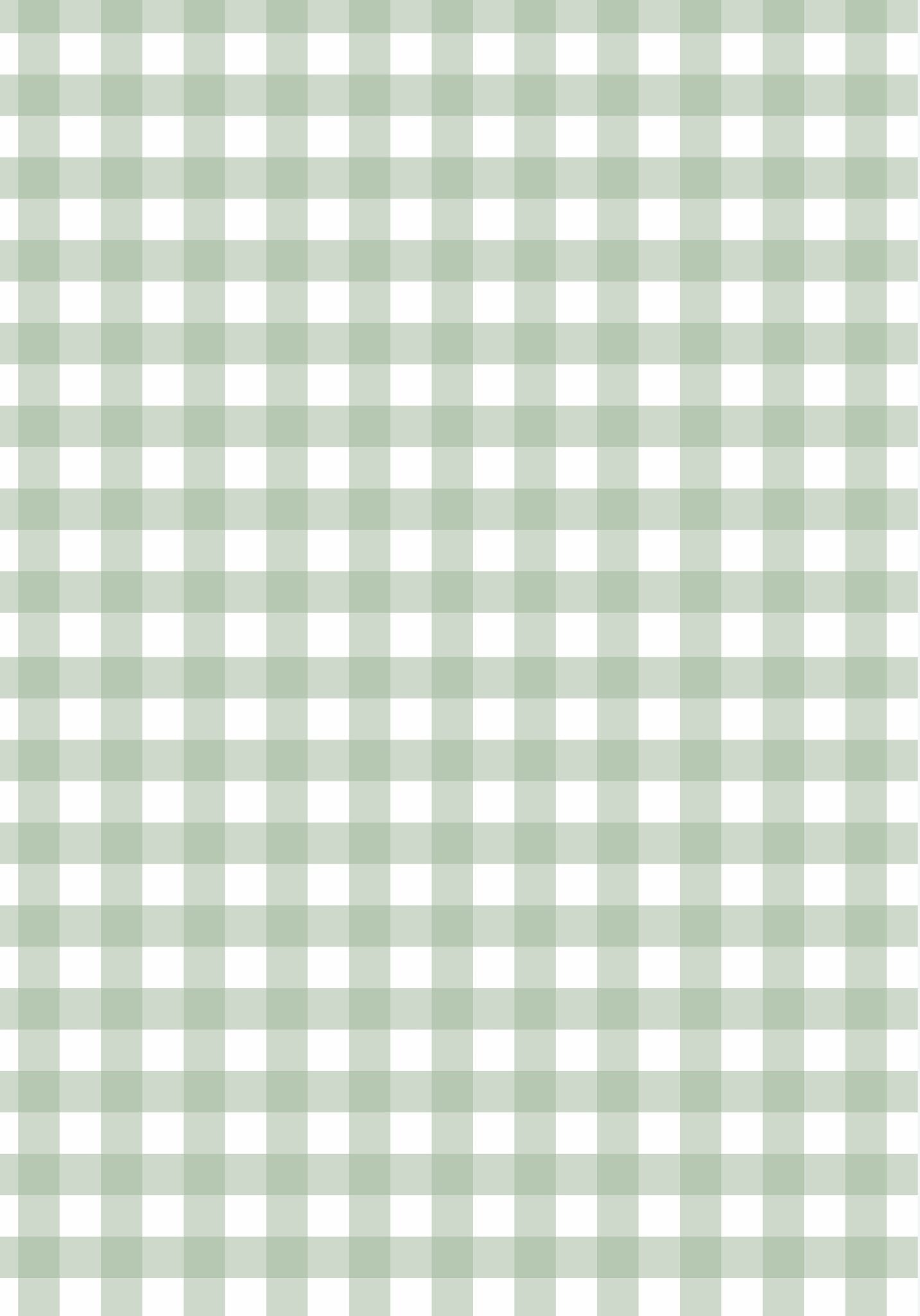 Halfwall Checkered Green – Wall Decal (Home Decor Decals) — removable wall decal by Tiny Tale Prints
