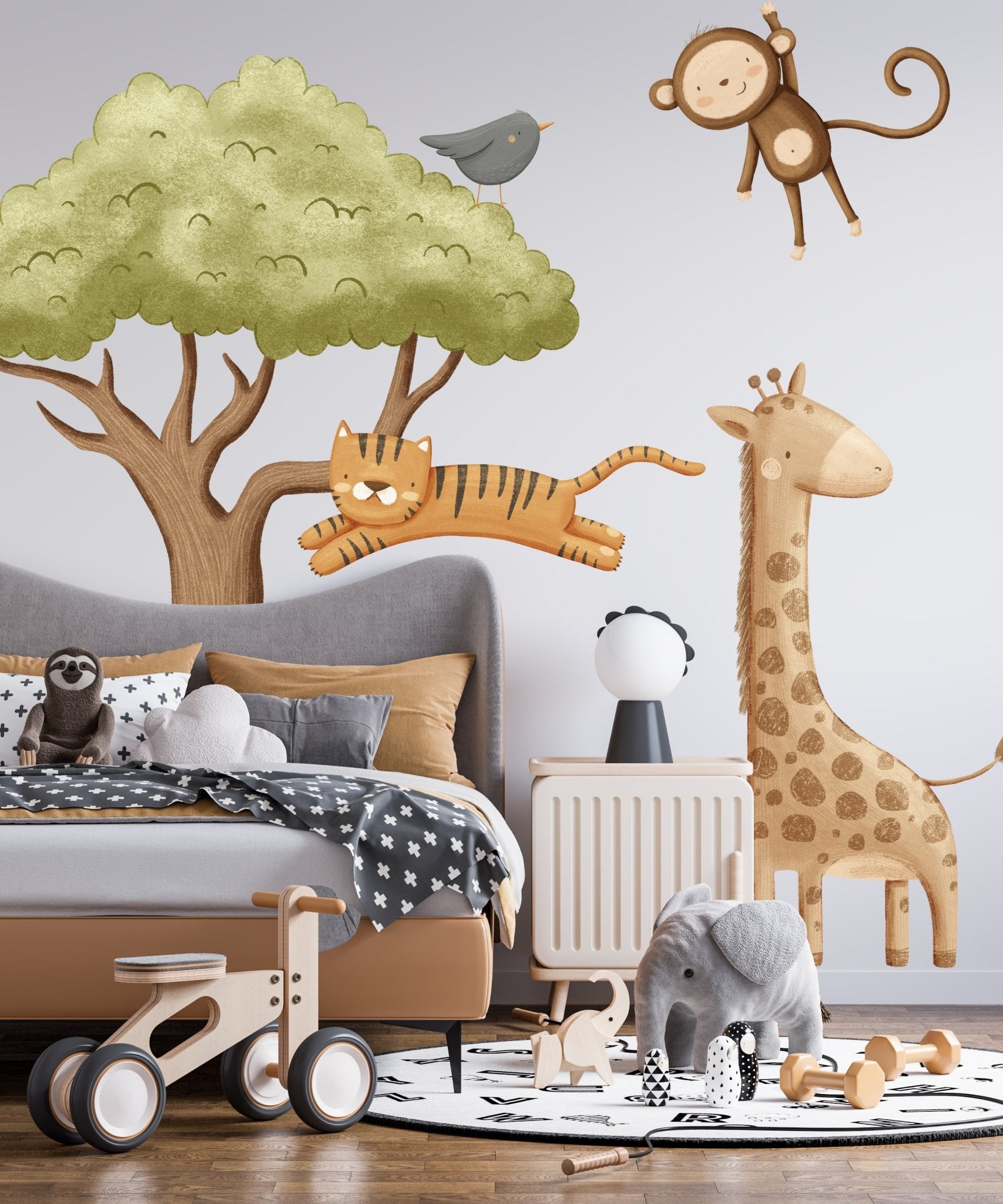 Jungle Canopy Animal Friends — Wall Decal (Home Decor Decals) — removable wall decal by Tiny Tale Prints