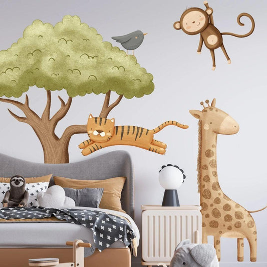 Jungle Canopy Animal Friends — Wall Decal (Home Decor Decals) — removable wall decal by Tiny Tale Prints.