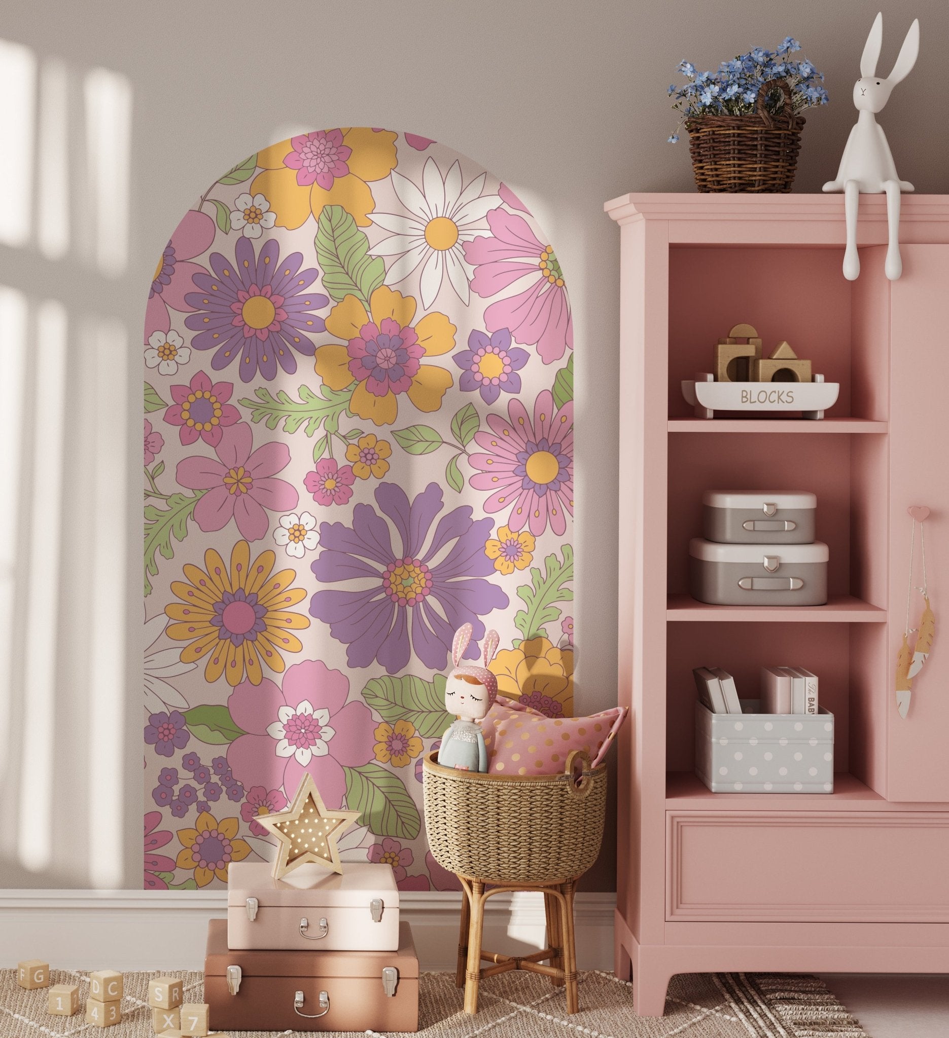 Lavender Blush Parade — Arch Wall Decal (Arch Wall Decal) — removable wall decal by Tiny Tale Prints