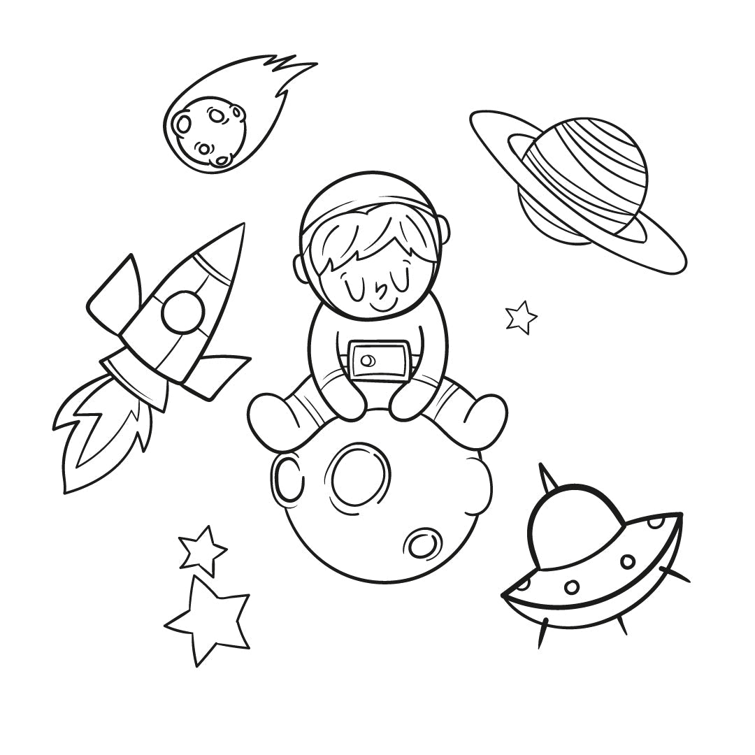 Little Space Explorer — Wall Decal (Home Decor Decals) — removable wall decal by Tiny Tale Prints