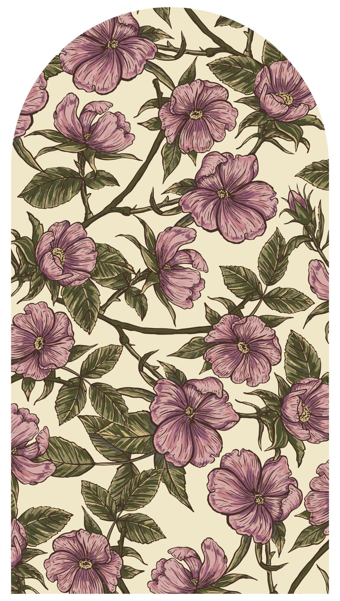 Petal Lace Vines — Arch Wall Decal (Arch Wall Decal) — removable wall decal by Tiny Tale Prints