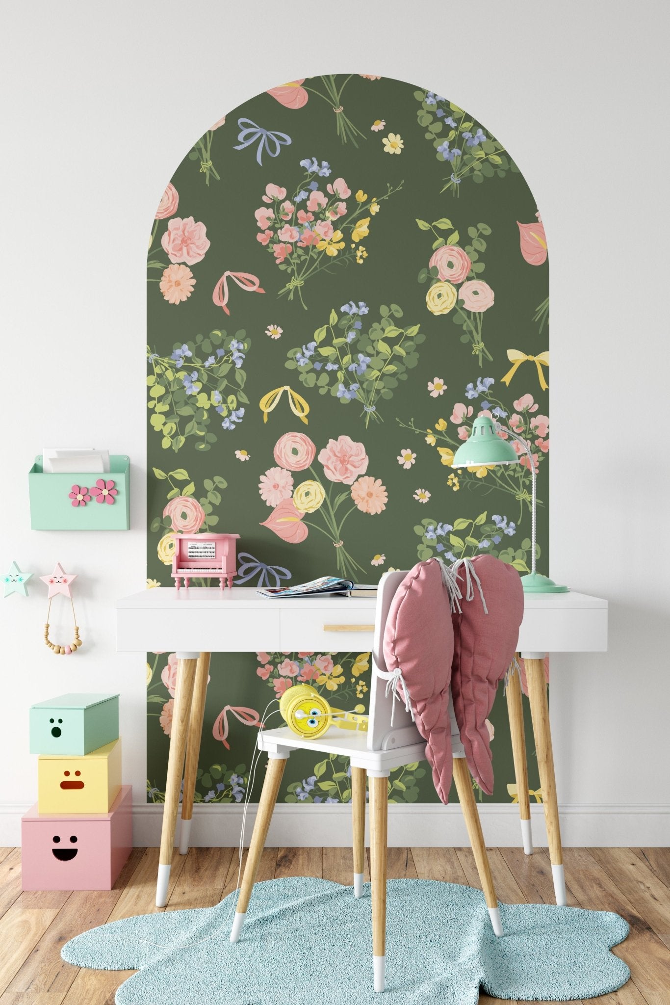 Rosy Sage Parade — Arch Wall Decal (Arch Wall Decal) — removable wall decal by Tiny Tale Prints