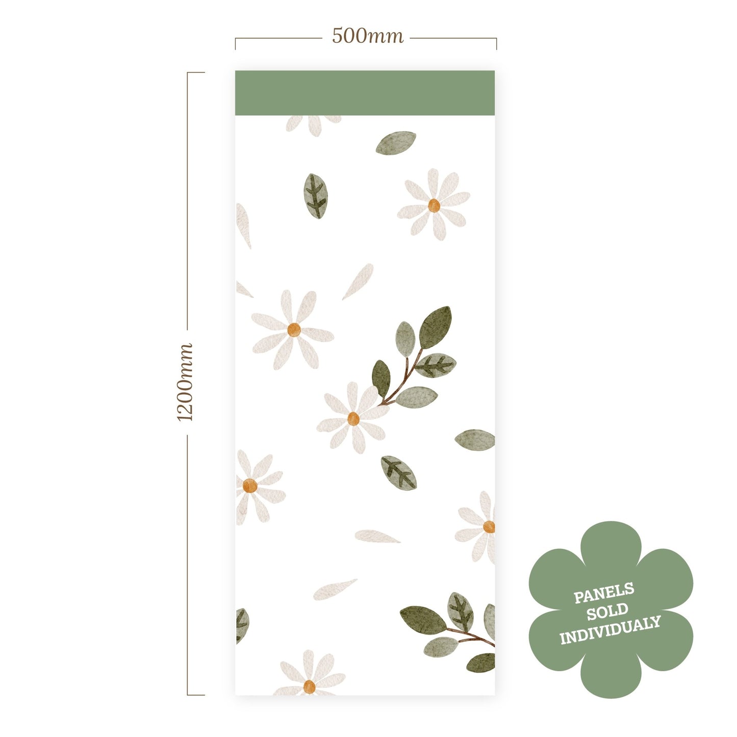 Sage & Ivory Leaf Meadow — Half - Wall Decal (Half - Wall Decal) — removable wall decal by Tiny Tale Prints