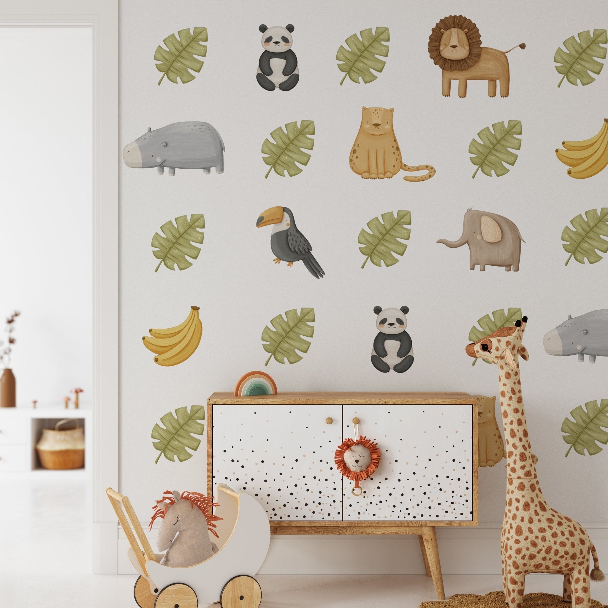 Small Animal Safari – Wall Decal (Home Decor Decals) — removable wall decal by Tiny Tale Prints