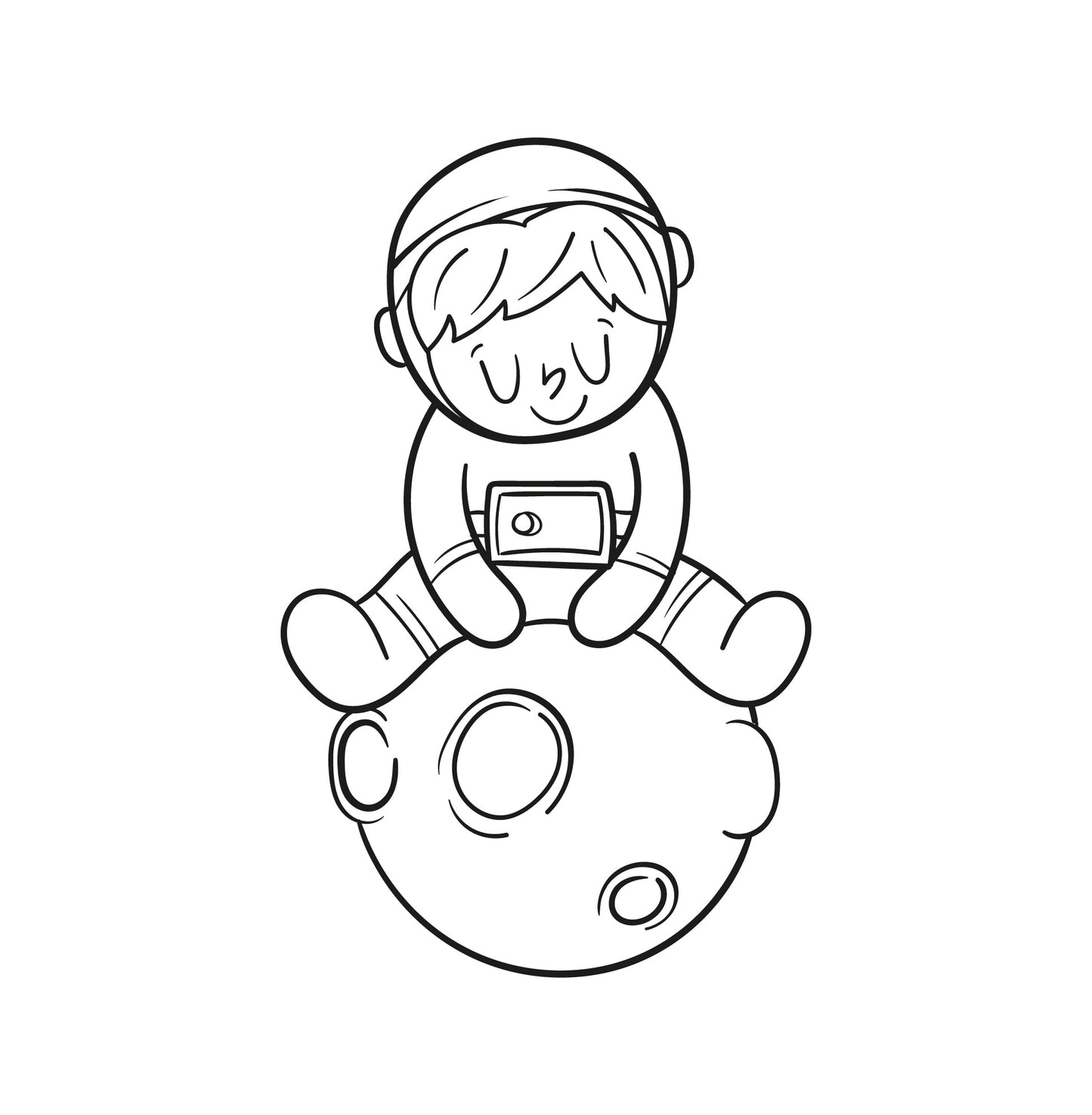 Small Astronaut Planets — Wall Stickers (Home Decor Decals) — removable wall decal by Tiny Tale Prints