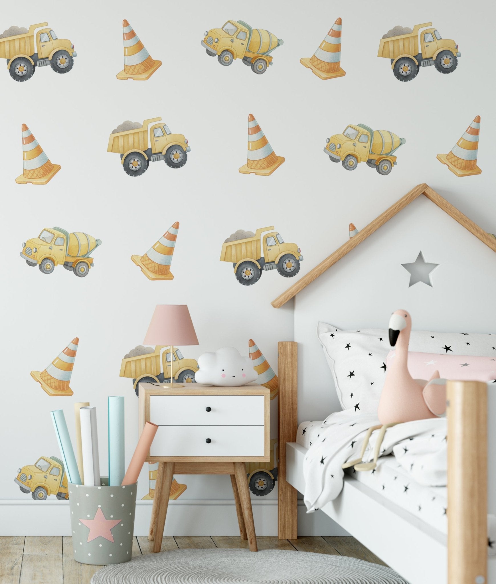 Small Vehicle Truck Cone () — removable wall decal by Tiny Tale Prints