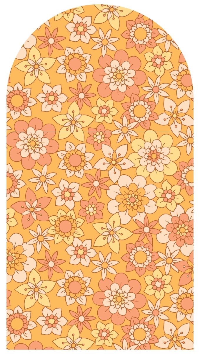 Sunshine Sorbet Blooms — Arch Wall Decal (Arch Wall Decal) — removable wall decal by Tiny Tale Prints