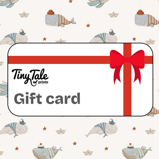 Tiny Tale Prints Gift Card (Wall Decal) โ removable wall decal by Tiny Tale Prints