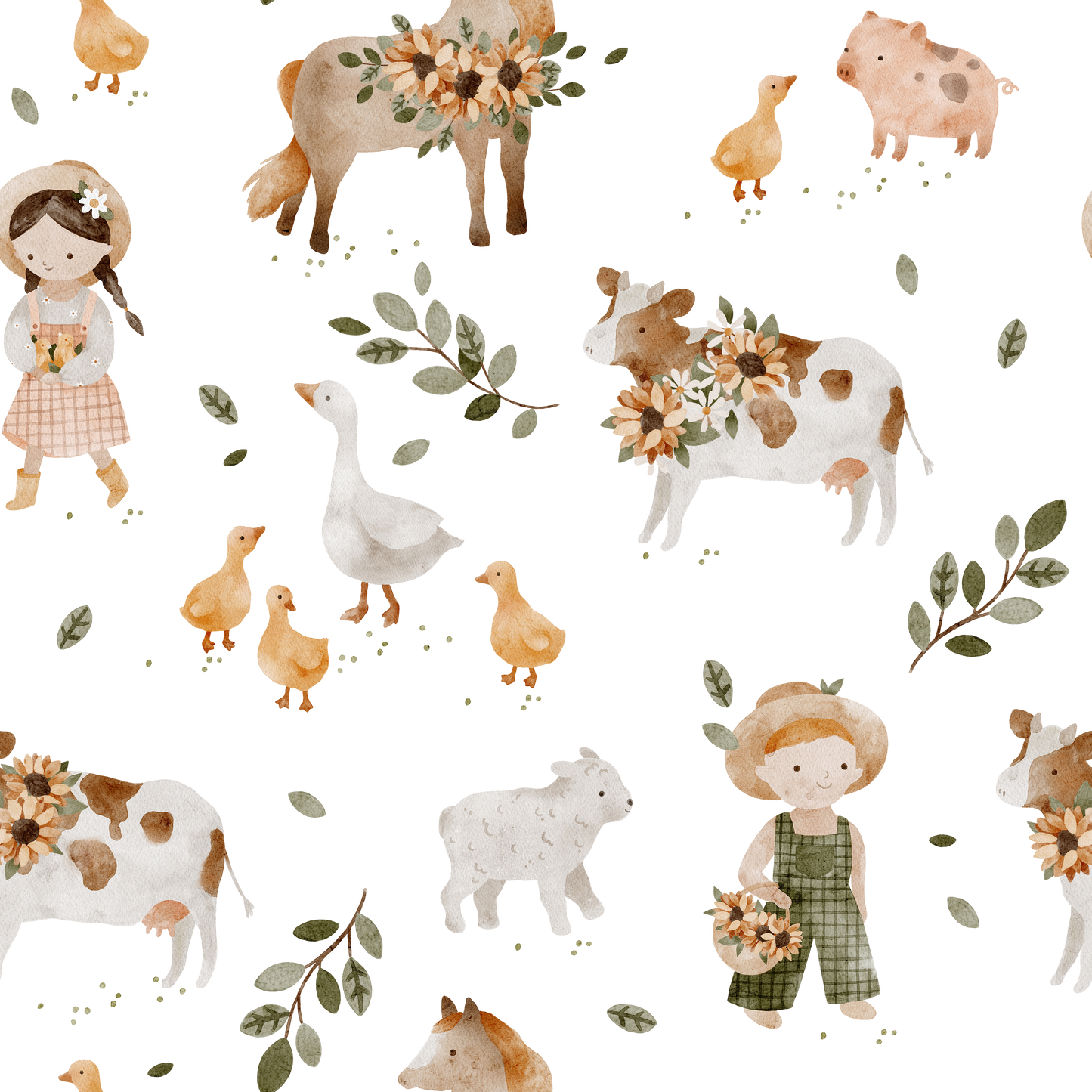 Meadow Farm Lullaby — Half Wall Decal