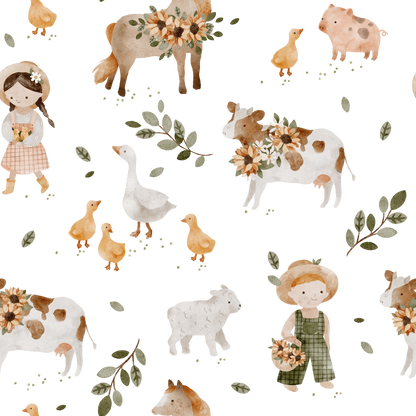 Meadow Farm Lullaby — Half Wall Decal