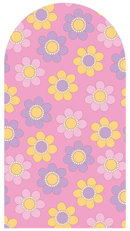 Spring Sherbet Blooms — Arch Wall Decal