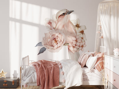 Bloom & Bird — Wall Decal — removable wall decal by Tiny Tale Prints
