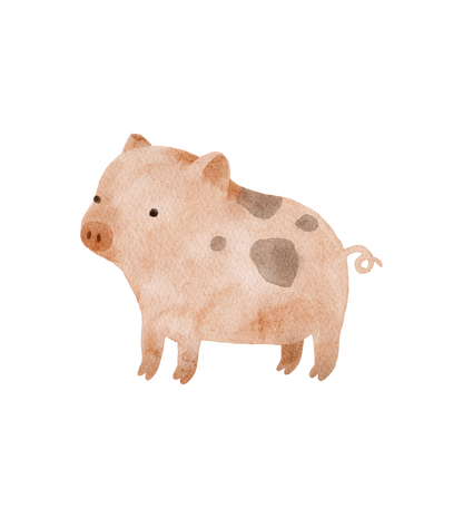 pig – Wall Decal (Home Decor Decals) — removable wall decal by Tiny Tale Prints