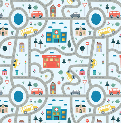 Arch Vehicle Roads Blue – Wall Decal (Home Decor Decals) — removable wall decal by Tiny Tale Prints