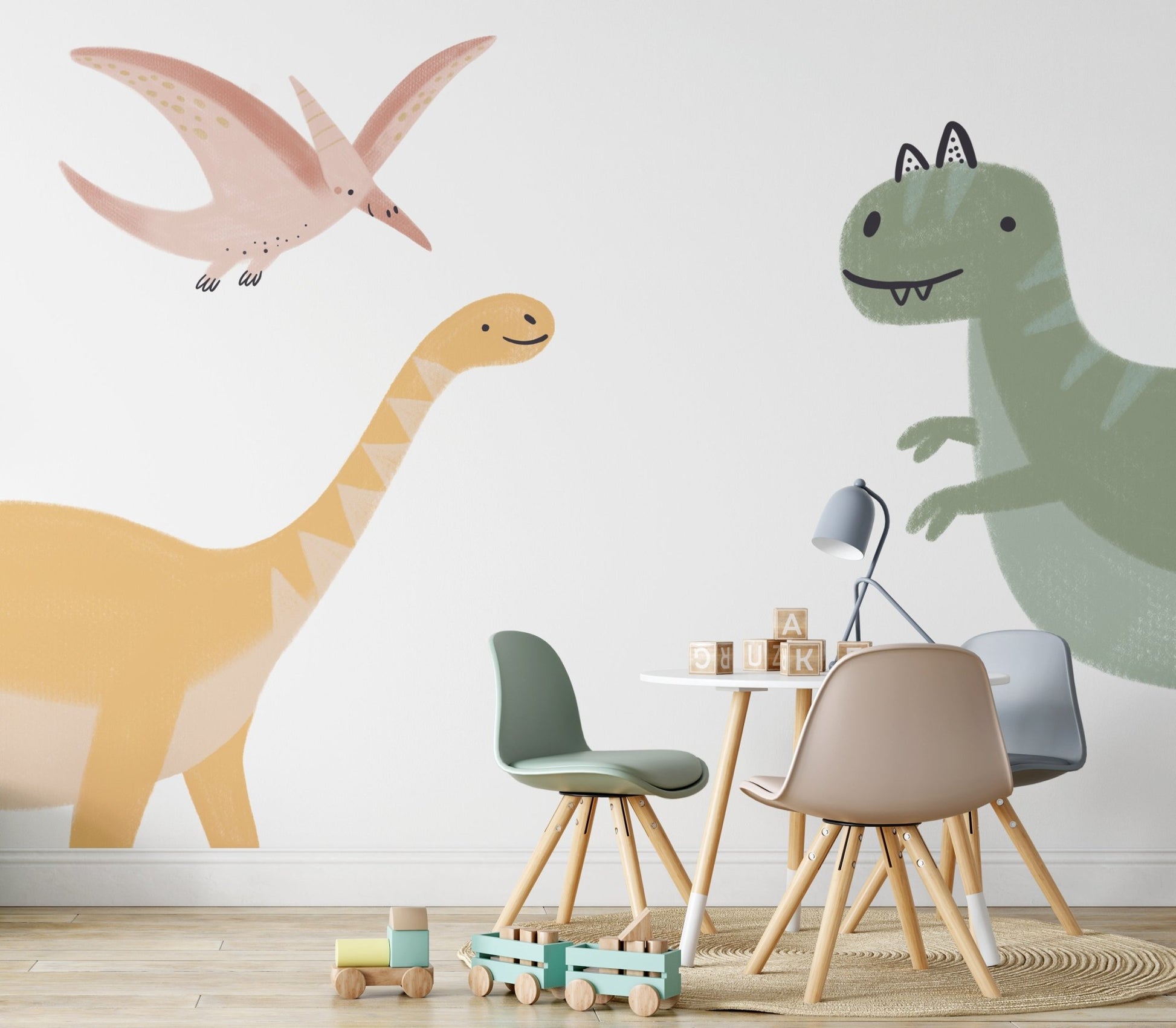 Big Dinosaur T - Rex Pterodactyl – Wall Decal (Home Decor Decals) — removable wall decal by Tiny Tale Prints