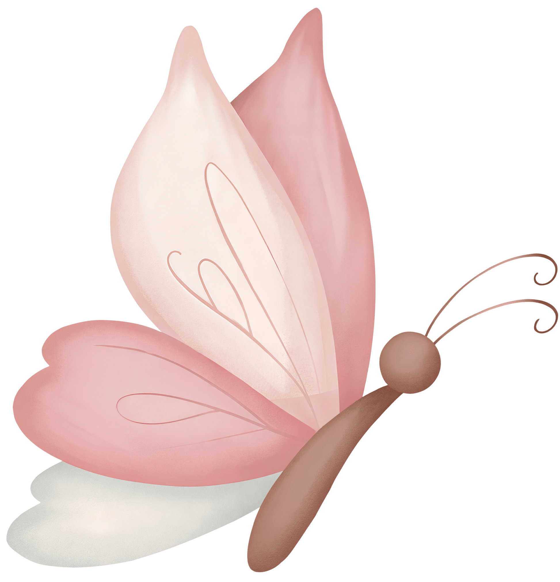 Big Fairy Butterfly Flower 3 – Wall Decal (Home Decor Decals) — removable wall decal by Tiny Tale Prints