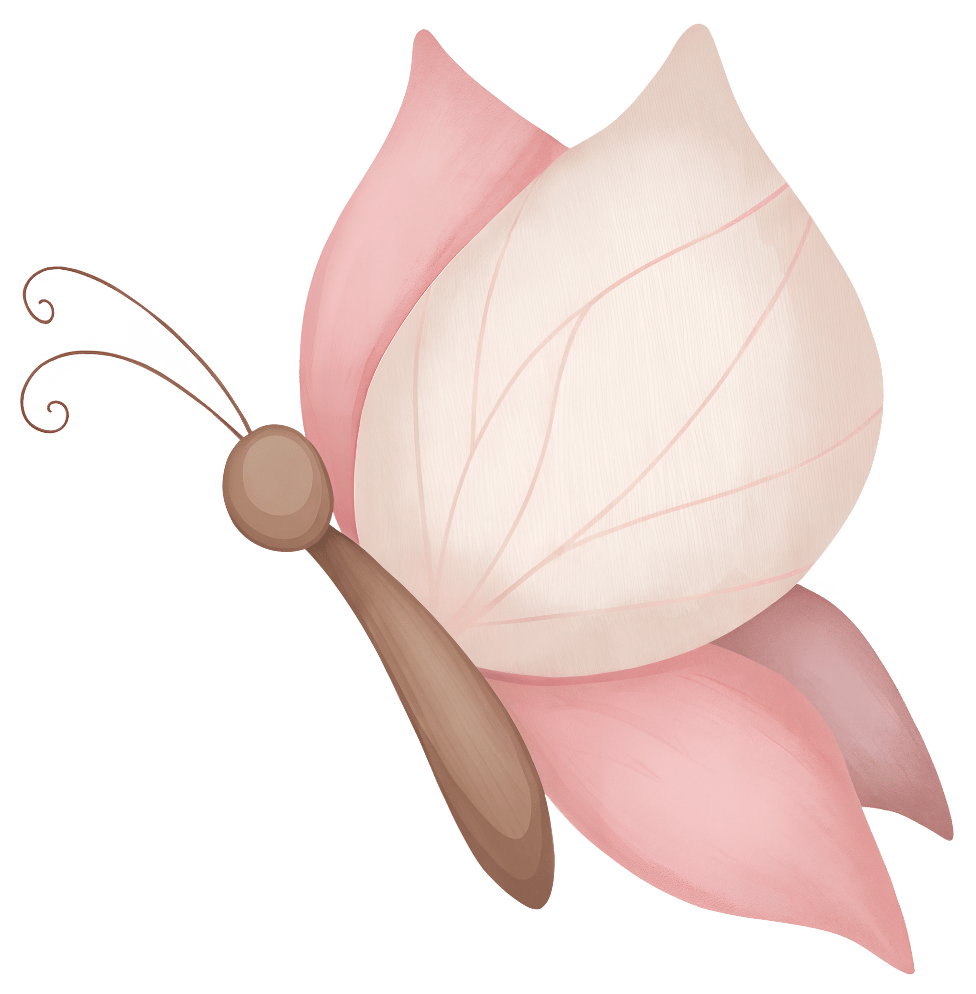 Big Fairy Butterfly Flower 3 – Wall Decal (Home Decor Decals) — removable wall decal by Tiny Tale Prints