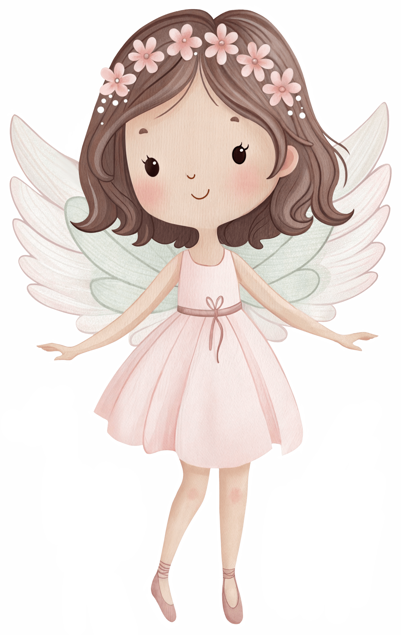 Big Fairy Butterfly Flower 3 – Wall Decal (Home Decor Decals) — removable wall decal by Tiny Tale Prints