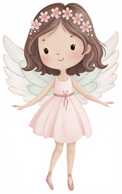 Big Fairy Butterfly Flower 3 – Wall Decal (Home Decor Decals) — removable wall decal by Tiny Tale Prints