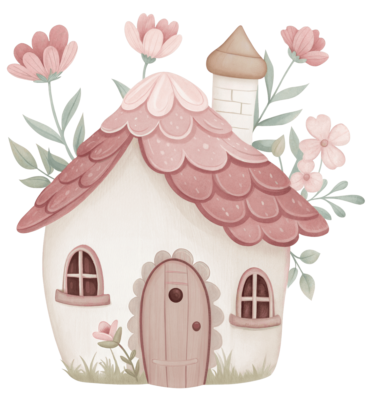 Big Fairy Butterfly House – Wall Decal (Home Decor Decals) — removable wall decal by Tiny Tale Prints
