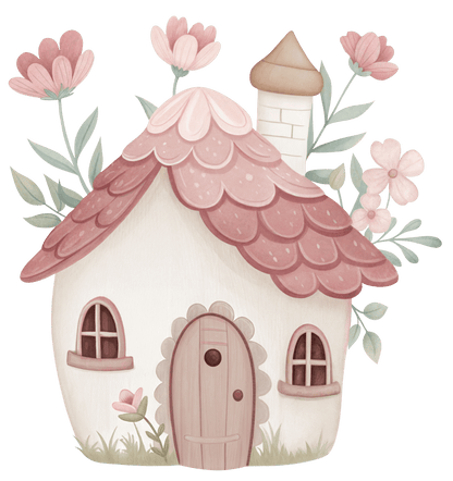 Big Fairy Butterfly House – Wall Decal (Home Decor Decals) — removable wall decal by Tiny Tale Prints