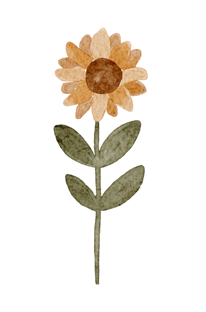 Big Flower Floral Sunflower – Wall Decal (Home Decor Decals) — removable wall decal by Tiny Tale Prints