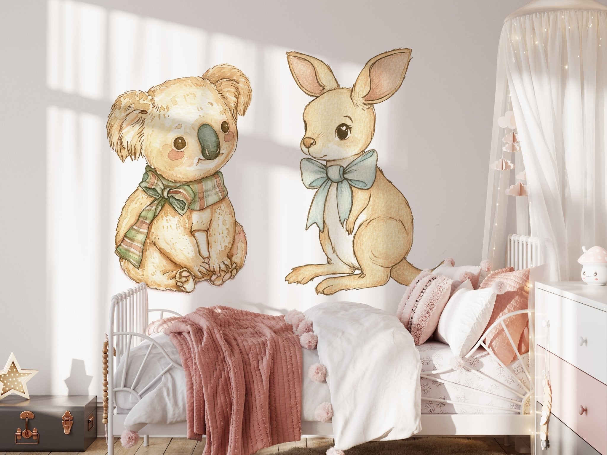 Big - Outback - kangaroo - koala () — removable wall decal by Tiny Tale Prints