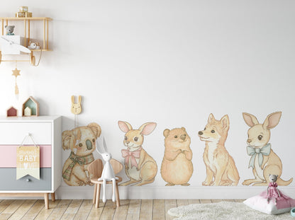 Big - Outback - kangaroo - koala - ekigna - wallaby - wombat () — removable wall decal by Tiny Tale Prints