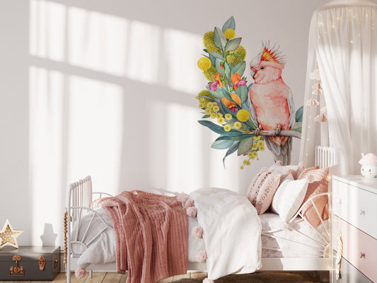 Big - Outback - Pink - Bird () — removable wall decal by Tiny Tale Prints