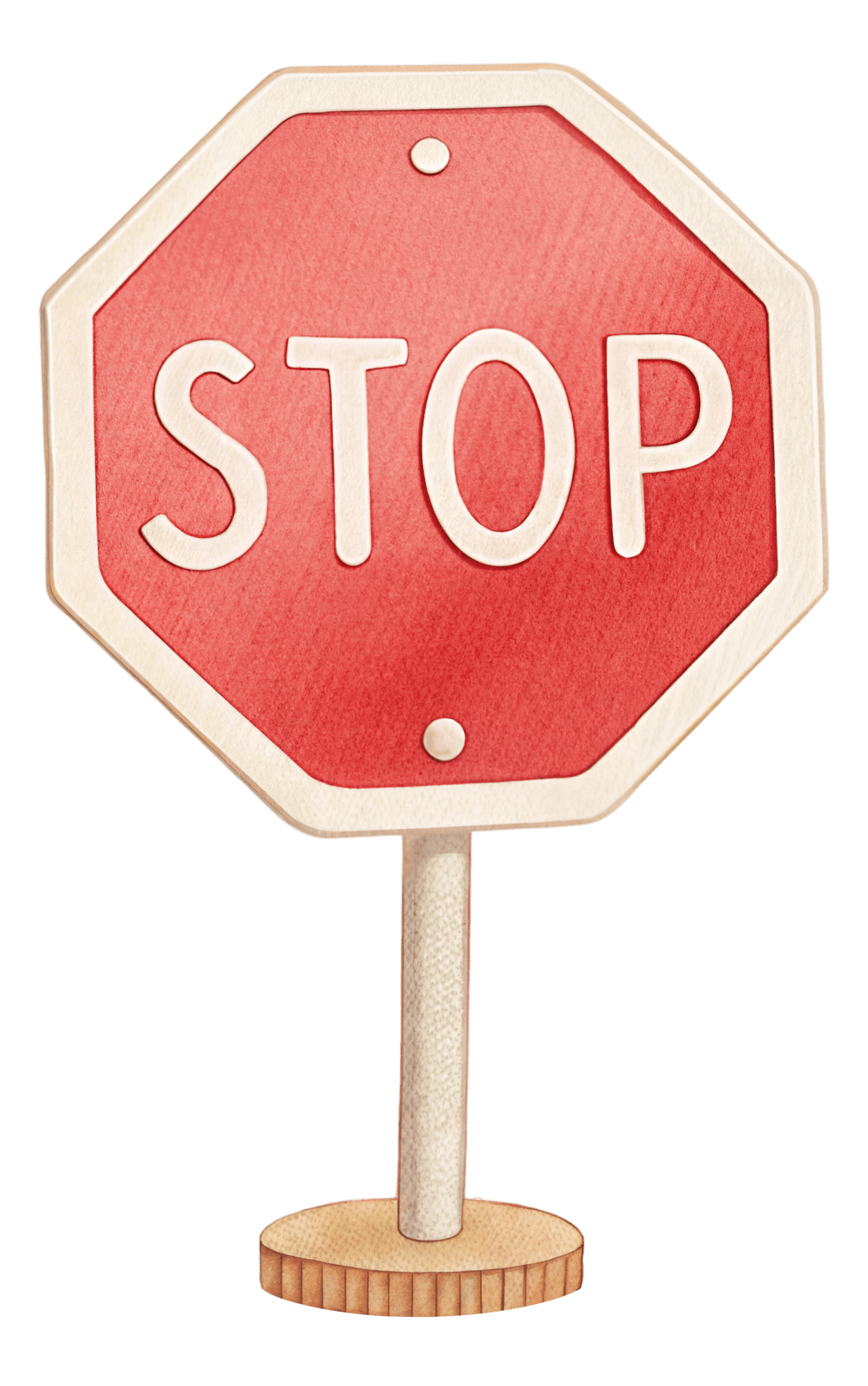 Big Vehicle Tractor Cone Stop Sign () — removable wall decal by Tiny Tale Prints