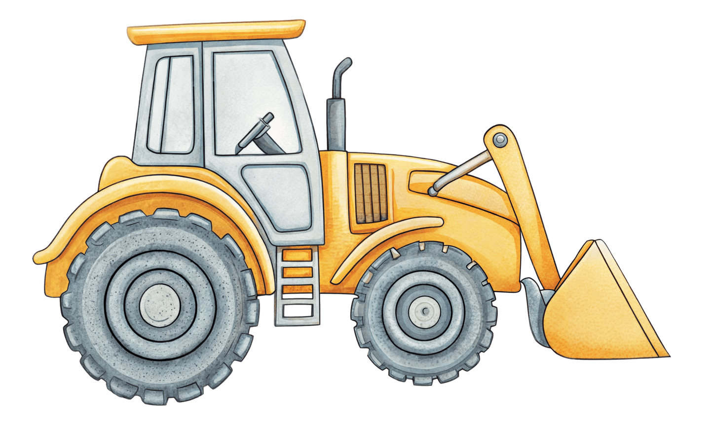 Big Vehicle Tractor Cone Stop Sign () — removable wall decal by Tiny Tale Prints