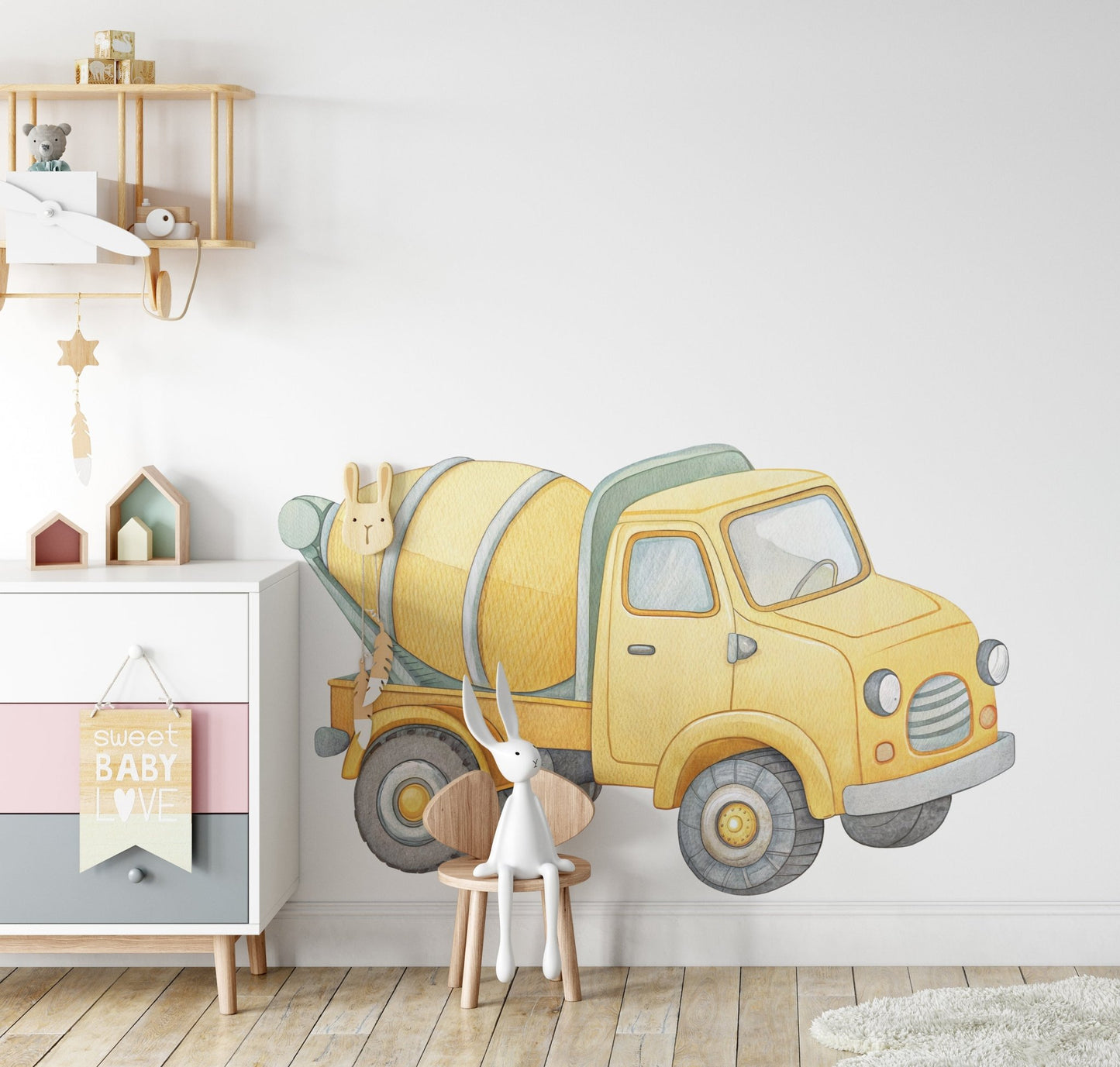 Big Vehicle Truck Bear () — removable wall decal by Tiny Tale Prints