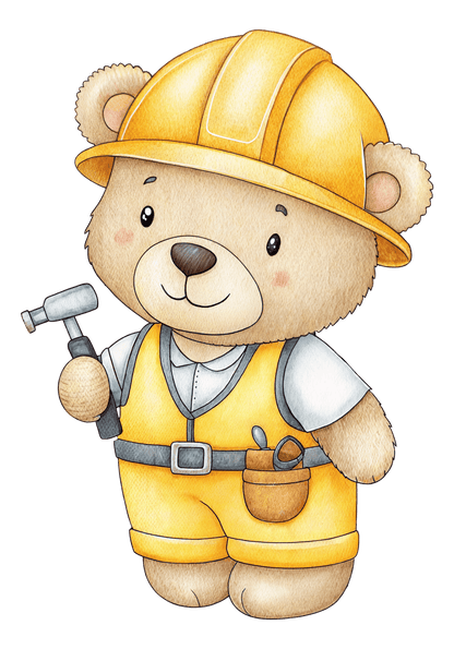 Big Vehicle Truck Bear () — removable wall decal by Tiny Tale Prints