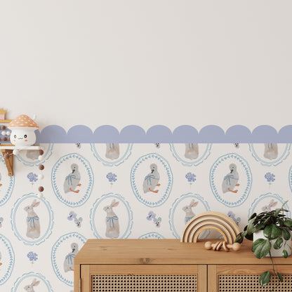 Blue Animal Rabbit Duck — Half Wall Decal (Half - Wall Decal) — removable wall decal by Tiny Tale Prints