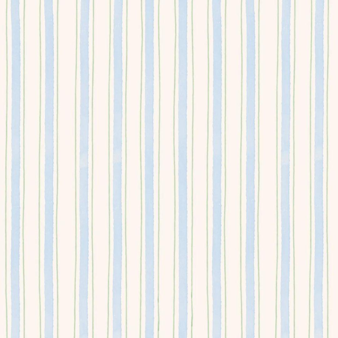 Blue Linen Pinstripe — Half Wall Decal (Home Decor Decals) — removable wall decal by Tiny Tale Prints.