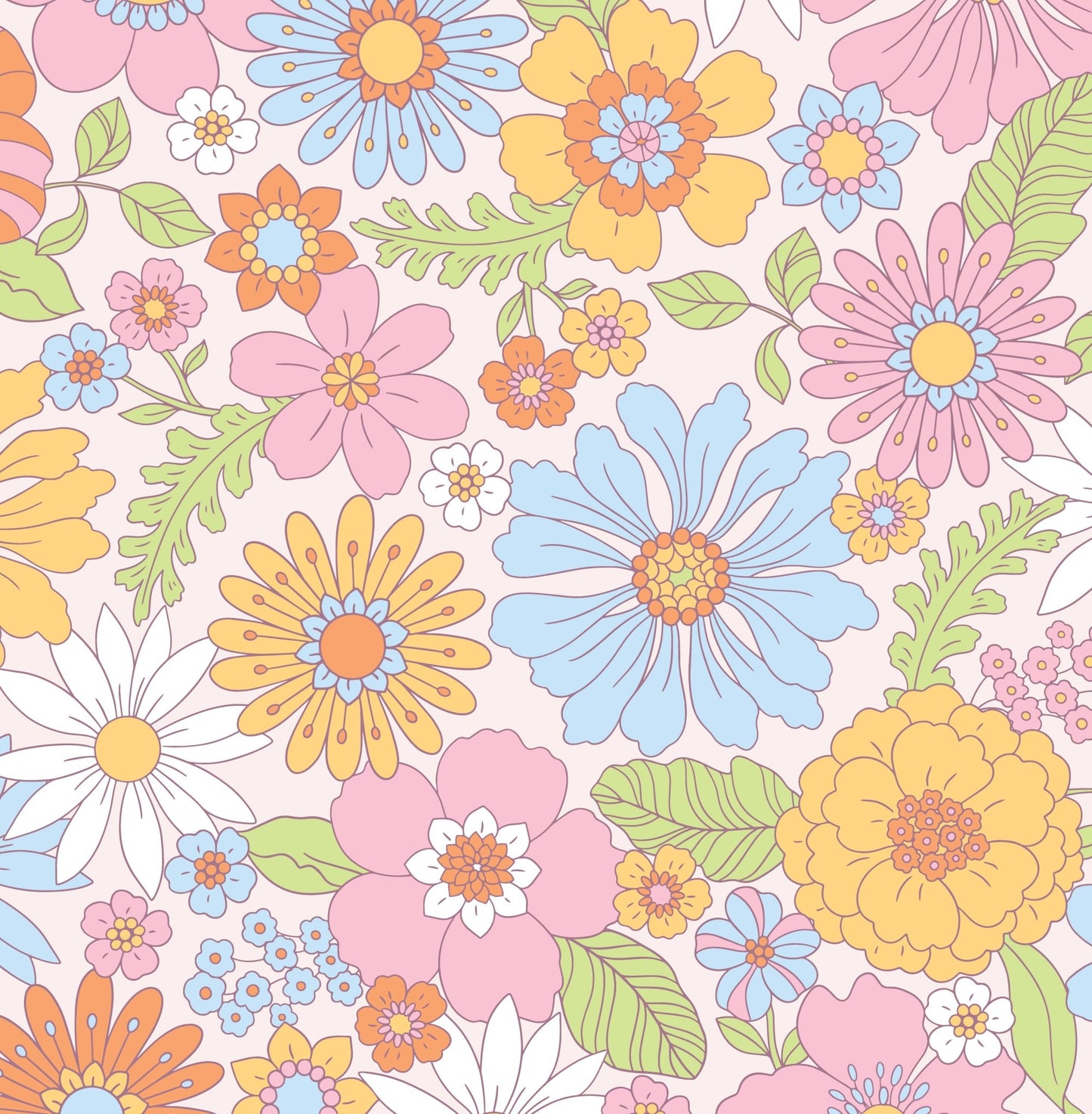 Blue Mist & Butter Bloom — Arch Wall Decal (Arch Wall Decal) — removable wall decal by Tiny Tale Prints