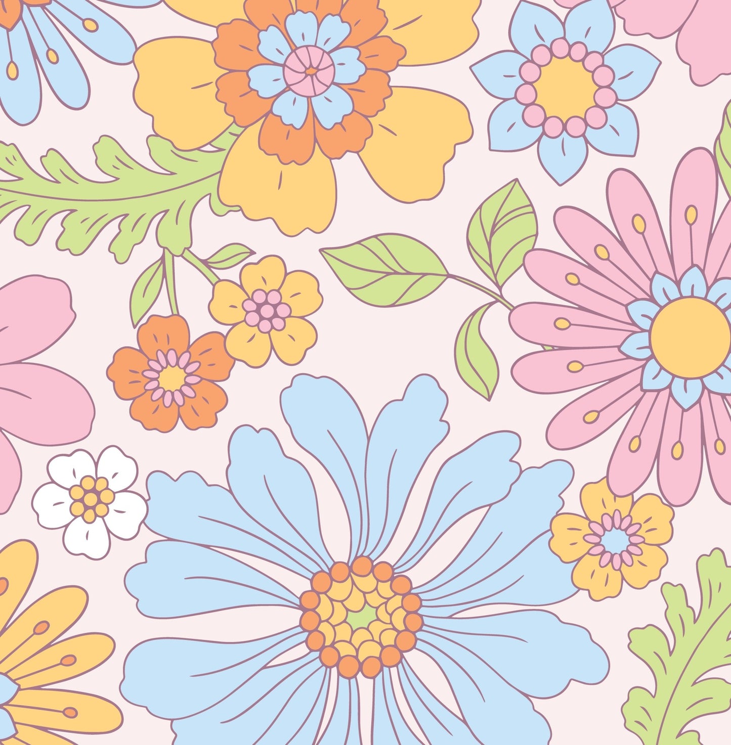 Blue Mist & Butter Bloom — Arch Wall Decal (Arch Wall Decal) — removable wall decal by Tiny Tale Prints