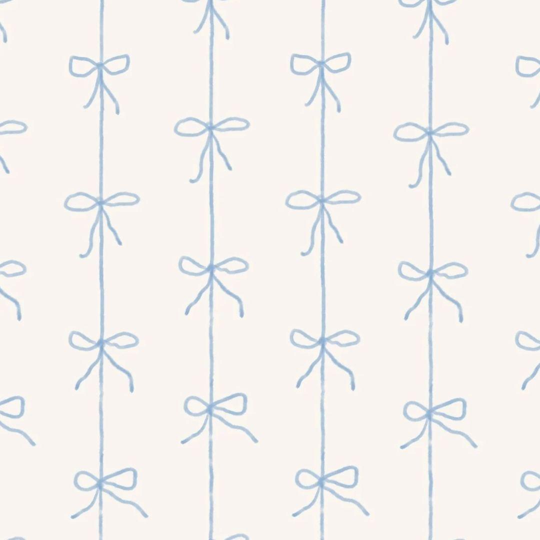 Blue Ribbon Parade — Half Wall Decal (Home Decor Decals) — removable wall decal by Tiny Tale Prints.
