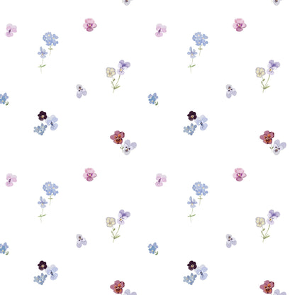 Bluebell & Lavender Meadow — Half - Wall Decal (Half - Wall Decal) — removable wall decal by Tiny Tale Prints