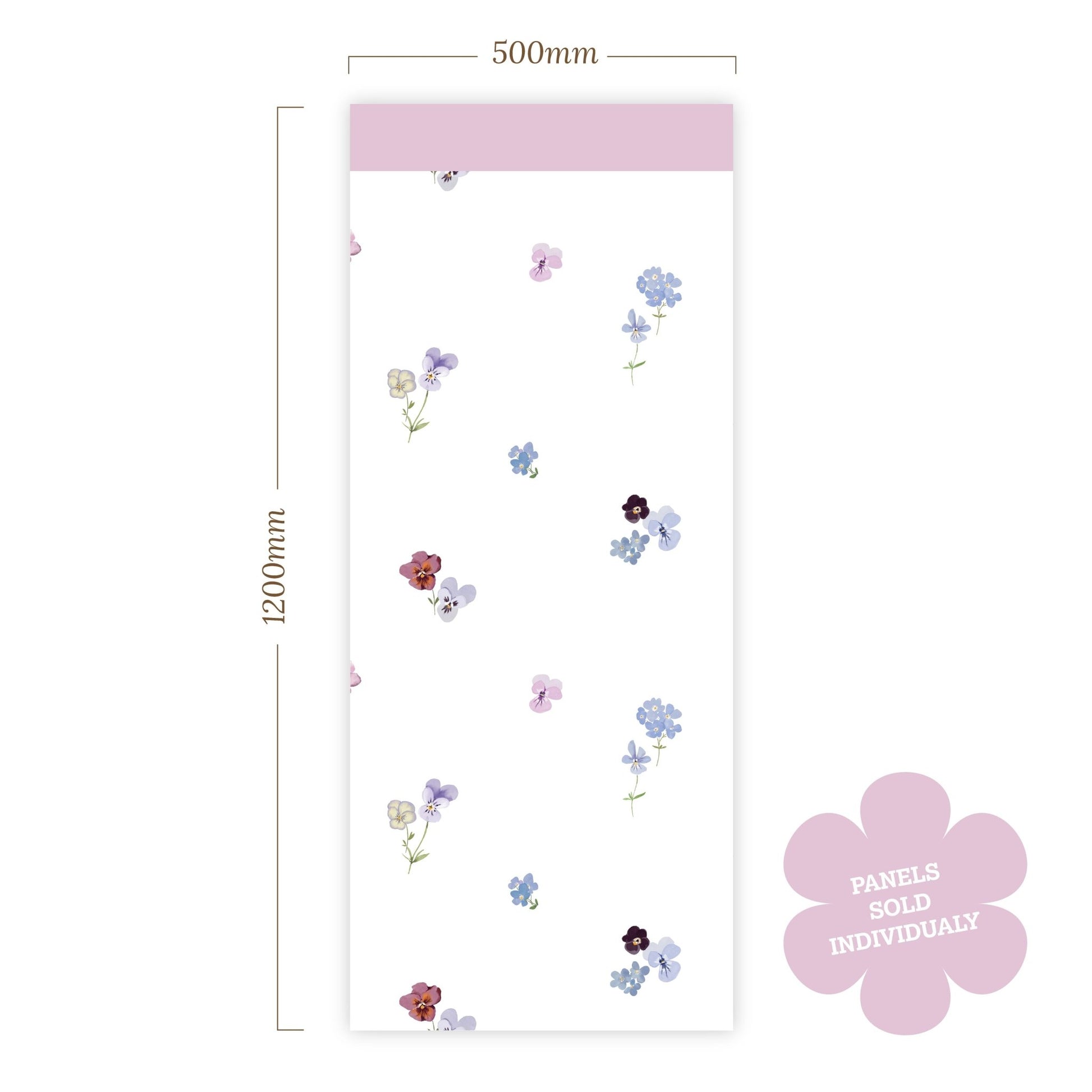 Bluebell & Lavender Meadow — Half - Wall Decal (Half - Wall Decal) — removable wall decal by Tiny Tale Prints