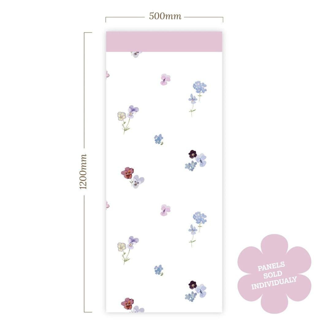 Bluebell & Lavender Meadow — Half - Wall Decal (Home Decor Decals) — removable wall decal by Tiny Tale Prints.