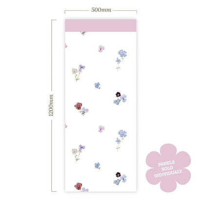 Bluebell & Lavender Meadow — Half - Wall Decal (Home Decor Decals) — removable wall decal by Tiny Tale Prints.