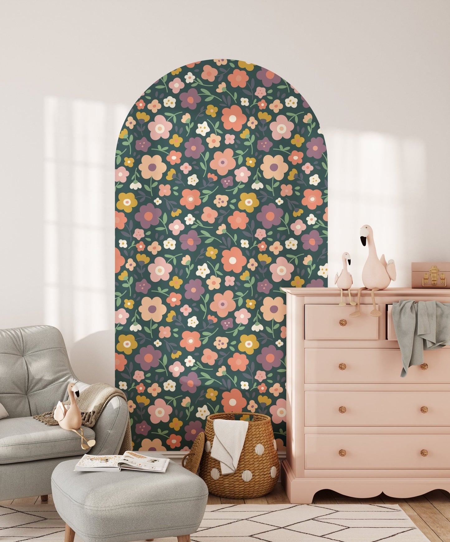 Bluebell Meadow Arch — Arch Wall Decal (Arch Wall Decal) — removable wall decal by Tiny Tale Prints