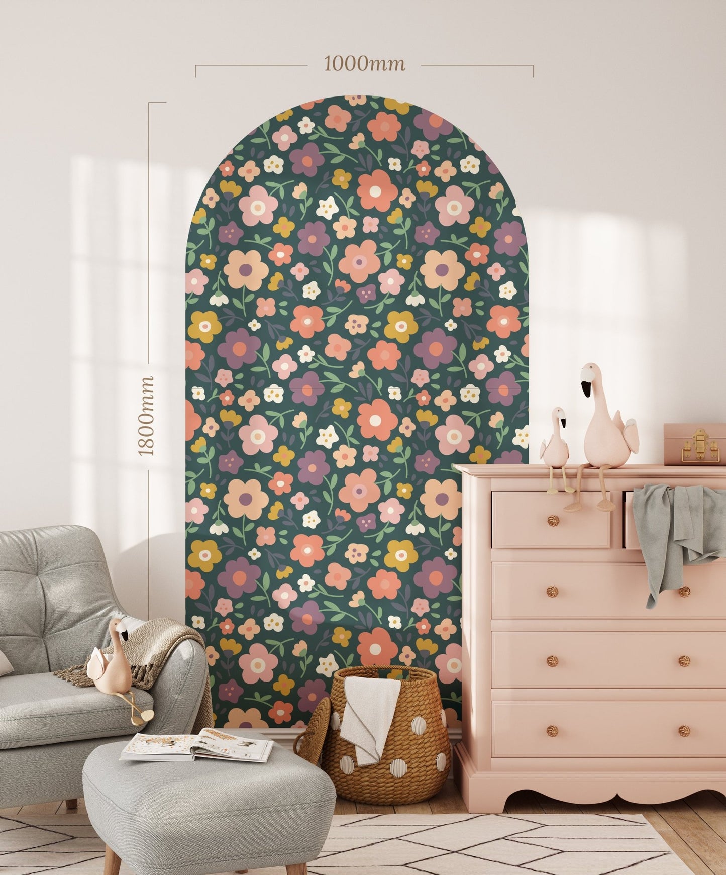 Bluebell Meadow Arch — Arch Wall Decal (Arch Wall Decal) — removable wall decal by Tiny Tale Prints