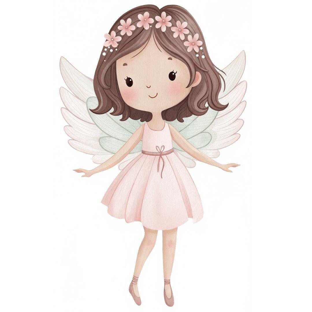 Blush Fairy Trio — Wall Decal (Home Decor Decals) — removable wall decal by Tiny Tale Prints.